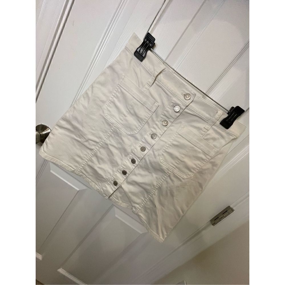 Madewell women’s white denim skirt buttons size 29
